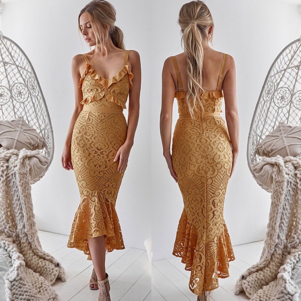 Mustard yellow dress